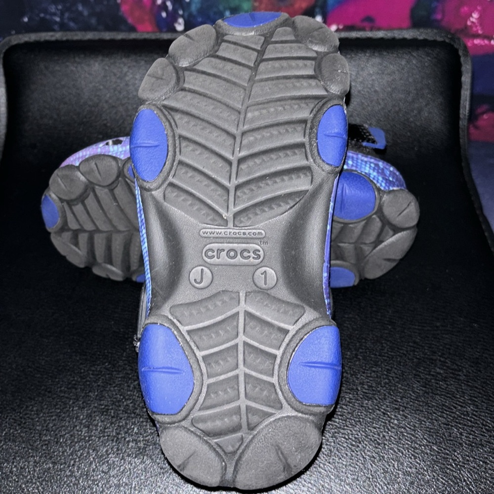 CROCS Kids Space Jam Blue and Purple Sandals - Picture 4 of 6